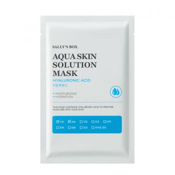 Sally's Box Aqua Skin Solution Mask Hyaluronic Acid Увлажняющая тканевая маска для лица с гиалуроновой кислотой