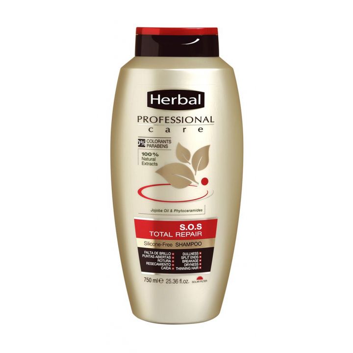 Восстанавливающий шампунь для поврежденных волос Herbal Professıonal Care S.O.S Total Repair Shampoo