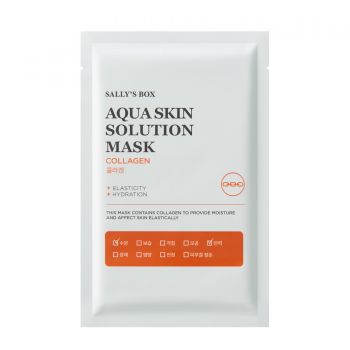 Sally's Box Aqua Skin Solution Mask Collagen Тканевая маска для лица с коллагеном