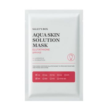 Sally's Box Aqua Skin Solution Mask Glutathione Тканевая маска для улучшения цвета лица с глутатионом