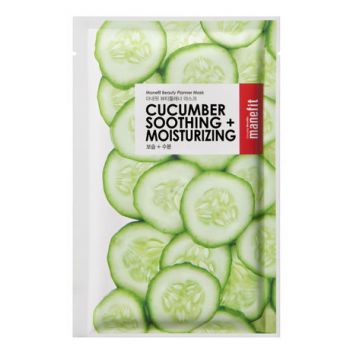 Manefit Beauty Planner Cucumber Soothing And Moisturizing Mask Тканевая маска с огурцом для смягчения и увлажнения кожи лица