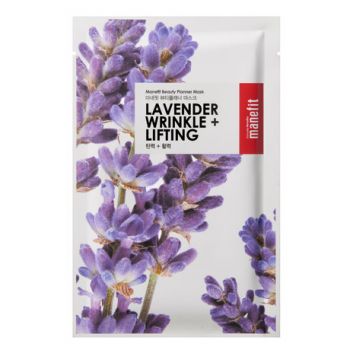 Manefit Beauty Planner Lavender Wrinkle And Lifting Mask Антивозрастная тканевая лифтинг-маска для лица с лавандой