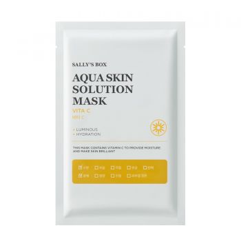 Sally's Box Aqua Skin Solution Mask Vita C Тканевая маска для сияния кожи лица с витамином С