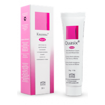 Quasix cream,  for the care to redness skin of dry and mixed types/ Квазикс - крем для ухода за проблемной склонной к покраснениям /30г